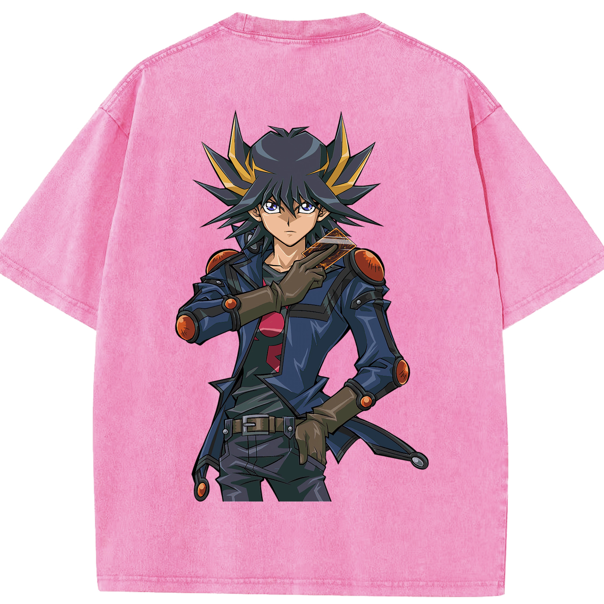 （画像用） 遊☆戯☆王 Yu-Gi-Oh! 綿100% ヴィンテージ風 半袖Tシャツ（背面プリント）